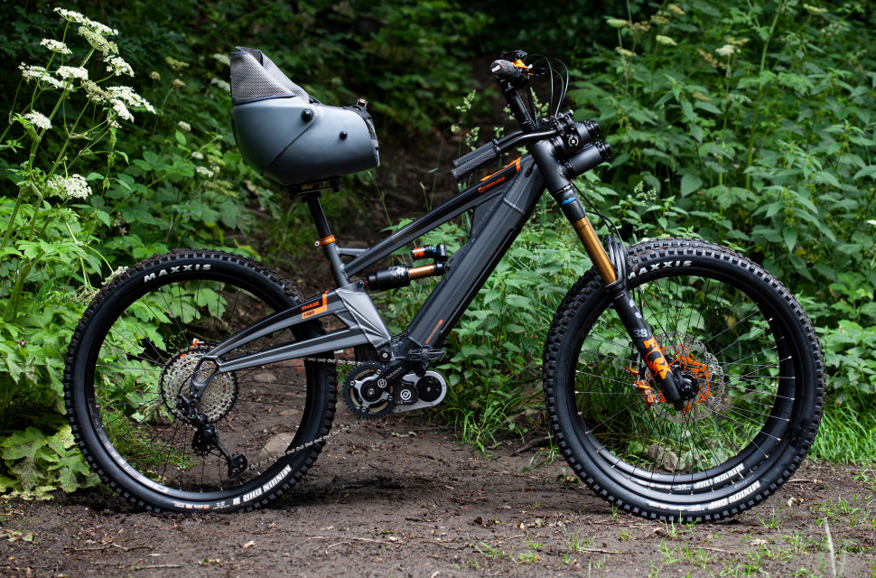 Black and orange mountain clearance bike